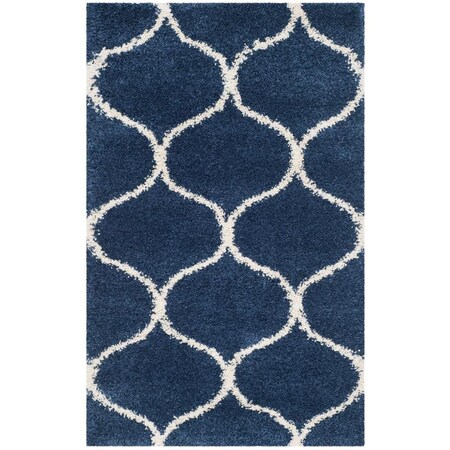 Safavieh Hudson Shag Accent Area Rug, Navy and Ivory - 2 x 3 ft. SGH280C-2